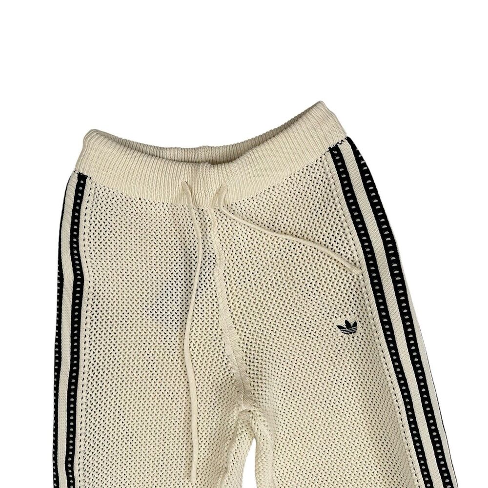 Adidas Originals Women's Premium Crochet Track Joggers, Cream, JD1080 - Picture 6 of 10